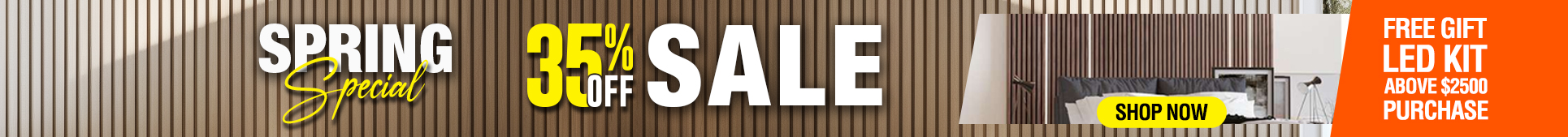 Wood Panel Miami Spring Special 35% Discount Free Gift LED Kit Above $2500 Purchase