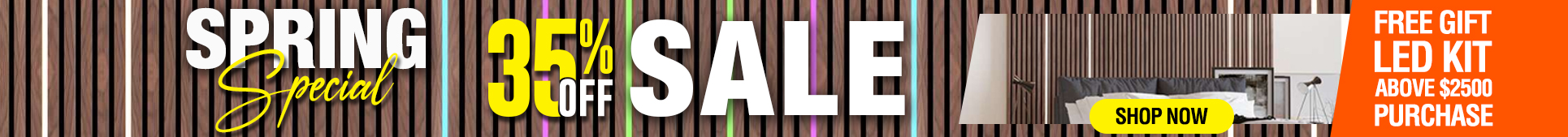 Wood Panel Miami Spring Special 35% Discount Free Gift LED Kit Above $2500 Purchase