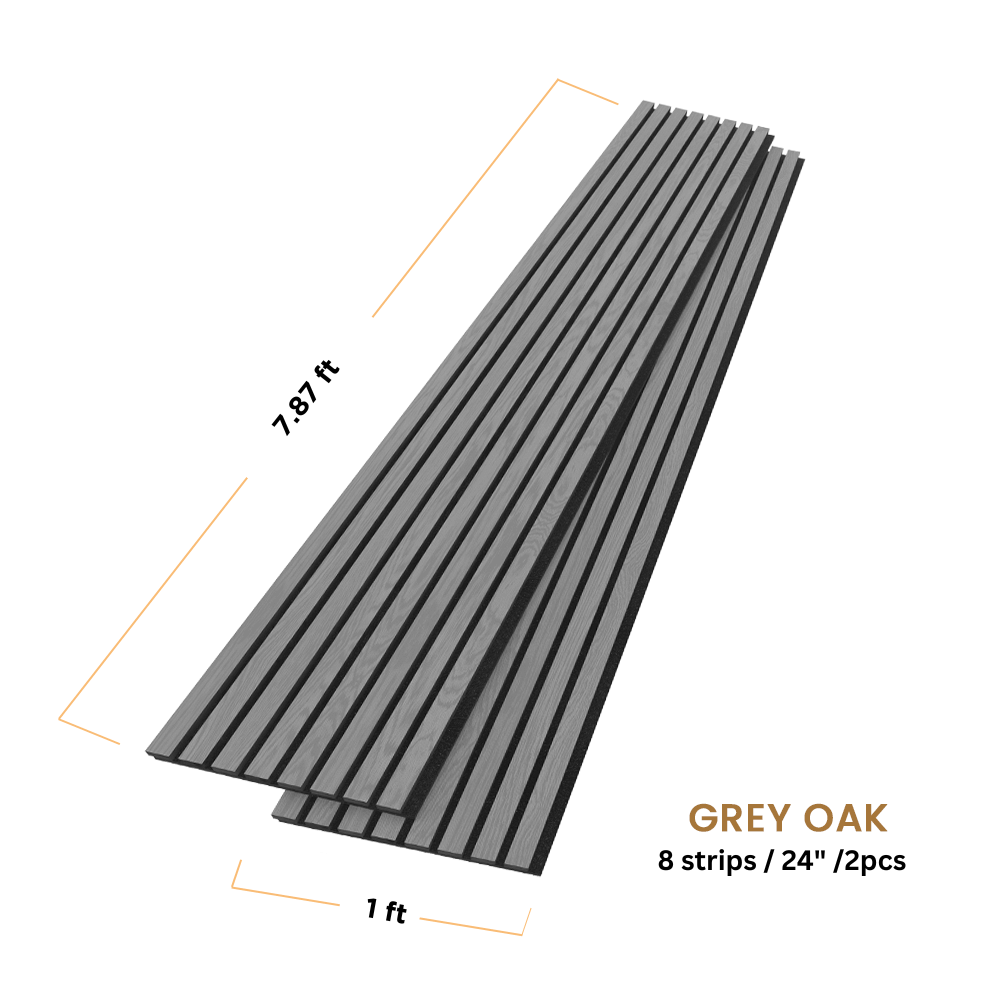 Grey Oak Wood Panel Wall – 100% Real Oak Finish - Wood Panel Wall