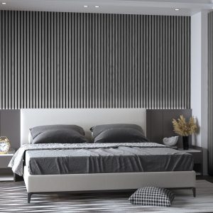 Premium 3-Sided Natural Wood Acoustic Panels – Grey