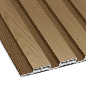 Warm Natural Oak Carbon Slated Panel 9.5' x 6"
